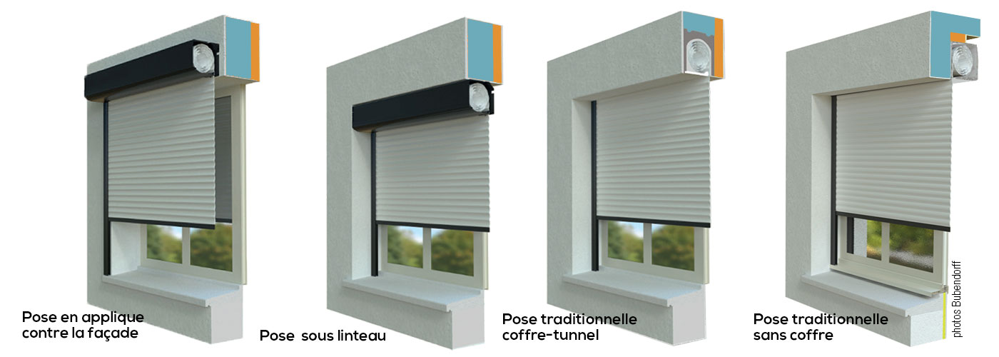 différents types de pose de volets roulants